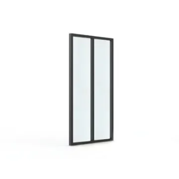 Verriere - Interior Aluminium Glass Partition - 2 Frosted Panes - 35-V2-71-123-9005FT-35-2VIT4D-32.8-120 product image