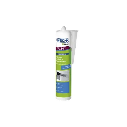 NEC+ - Sanitary Silicone Sealant Transparent 310ml - REMPLACEPAR8233 product image