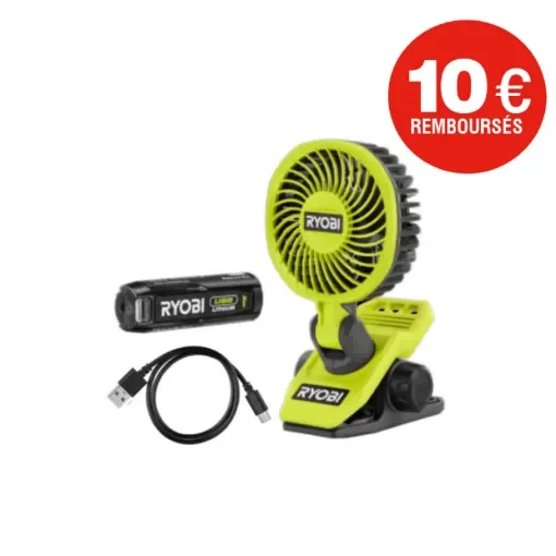 Ryobi - 4V USB Lithium Clip Fan - RCF4-120G product image