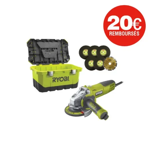 Ryobi - 1010W Angle Grinder 125mm - 5133004303-ODRété24 product image