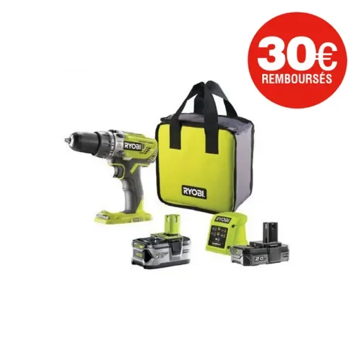 Ryobi - 18V One+ Percussion Drill with 4.0Ah Battery - 5133003820-ODRété24 product image