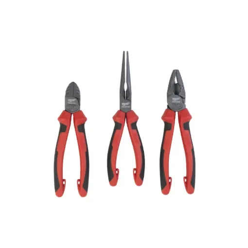 Milwaukee - Set of 3 Pliers Universal Cutting & Long Nose - 4932492773 product image