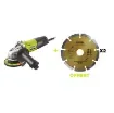 Ryobi - 800W 125mm Angle Grinder Pack with 8 Discs - 5133002622-5132003149 product image