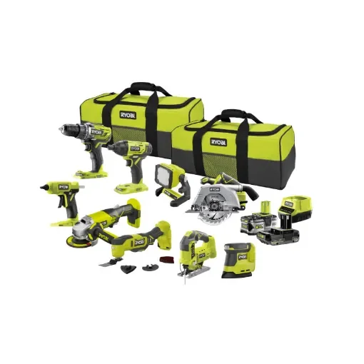 Ryobi - 9 Tool Combo Pack with Batteries & Charger - 5133006552 product image