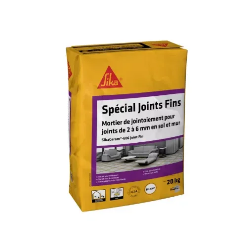Sika - SikaCeram-606 Fine Joint Mortar White 20kg - 764984 product image