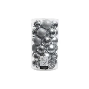 EDM Christmas Baubles Set - Silver - 71867 product image
