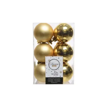EDM - Set of 12 Gold Christmas Baubles - 71869 product image