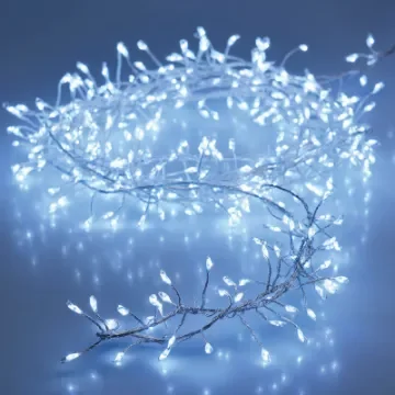 NO DISPONIBLE - Fixed Silver Cable Cluster Light Garland 100 Cold LEDs - 71291 product image