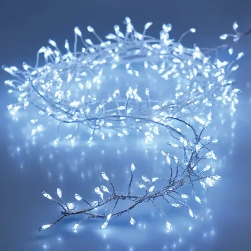 NO DISPONIBLE - Fixed Silver Cable Cluster Light Garland 100 Cold LEDs - 71291 product image