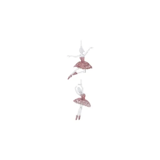 EDM - Set of 2 Shiny Pink Hanging Ballerinas - 72325 product image