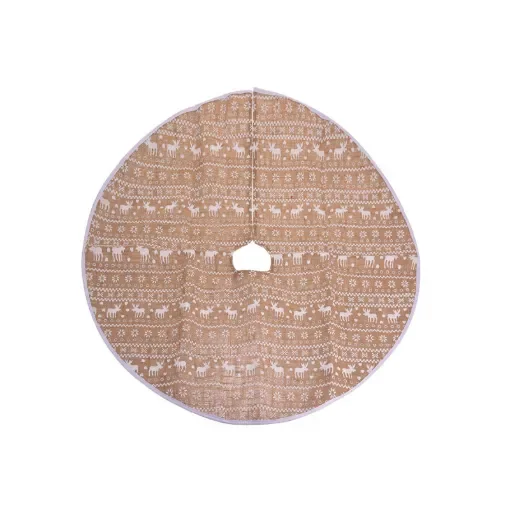 EDM Christmas Tree Skirt - White Reindeer - 83132 product image