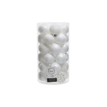 EDM - Christmas Baubles Set - White - 72011 product image