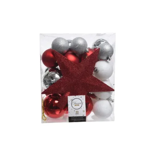 EDM Christmas Accessories Box - Silver Red White - 72209 product image