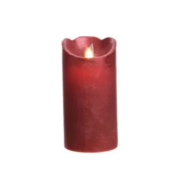 LUMINEO - LED Indoor Candle Red Metallic Finish - 36459 product image