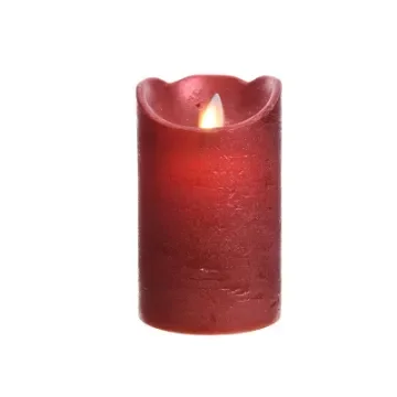 LUMINEO - LED Indoor Candle Red Metallic Finish - 36458 product image