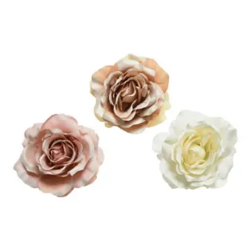 EVERLANDS - Assorted Colour Polyester Rose with Clip - 72429 product image