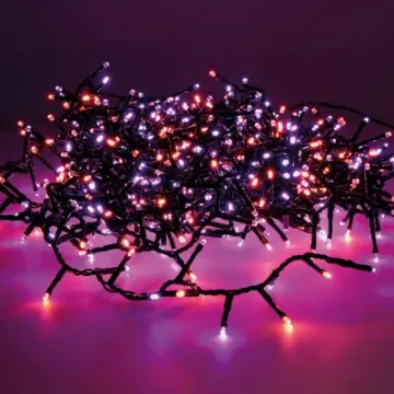 LUMINEO - Compact Flashing LED Garland Outdoor Purple & Orange - 72259 product image