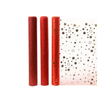 DECORIS - Organza Table Runner Red 200x35cm - 71024 product image