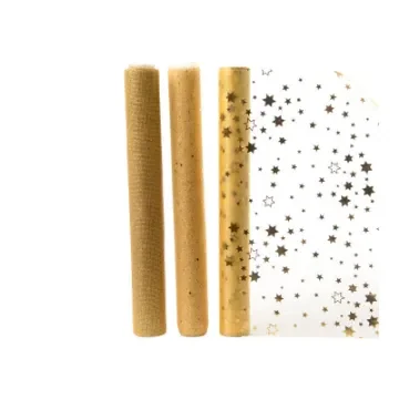 DECORIS - Organza Table Runner with Gold Glitter - 72285 product image