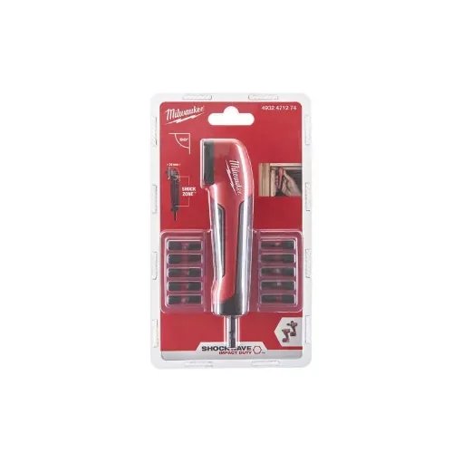 Milwaukee - Shockwave Right Angle Adapter with 10 Bits - 4932471274 product image