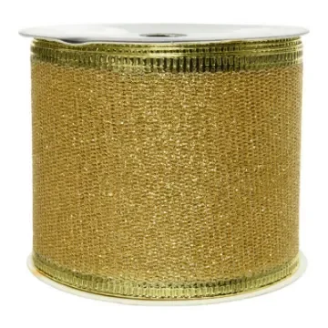 DECORIS - Gold Glitter Ribbon 270x6mm - 72284 product image