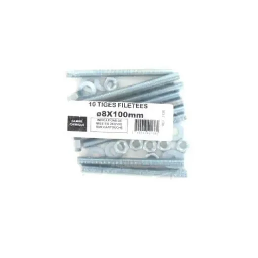 Batifix - Pack of 10 M8 Threaded Rods 8x100mm - FIXTIG-M8X100 product image