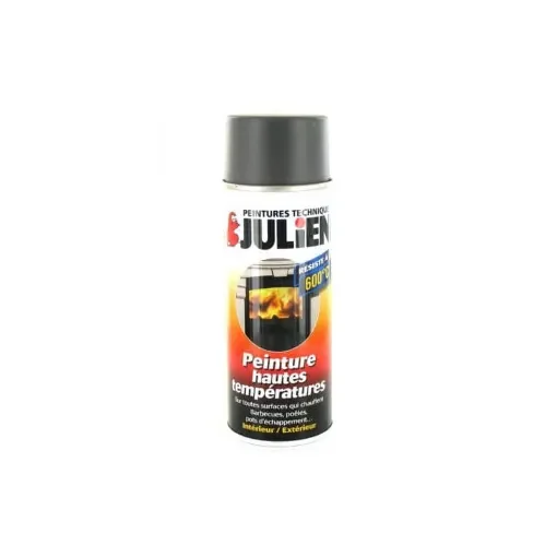 Julien - High Temperature Spray Paint Cast Iron Grey 400ml - Julien-hautes-tempratures-gris-f product image