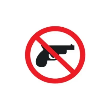 Divers - UV Polymer Adhesive No Firearms Sticker - AD107 product image
