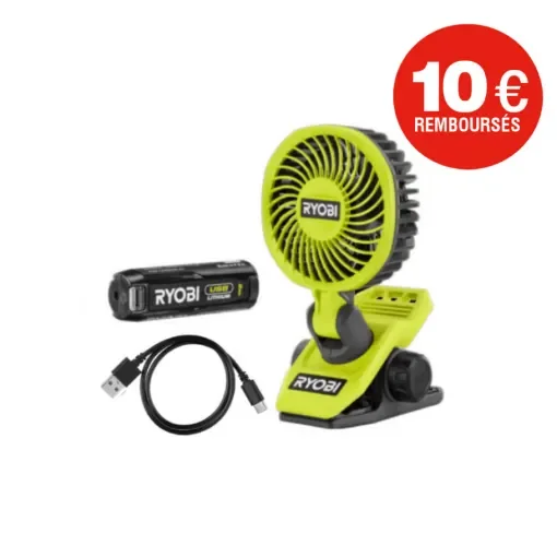 Ryobi - 4V USB Lithium Clip Fan with Battery - 5133006143-ODRnoel24 product image