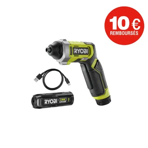 Ryobi - 4V USB Lithium Screwdriver with 10 Bits - 5133006210-ODRnoel24 product image