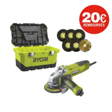 Ryobi - 1010W Angle Grinder 125mm - RAG1010-125TA6 product image