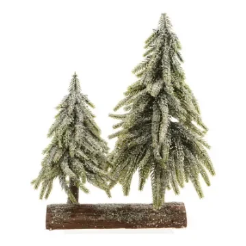 NO DISPONIBLE - Set of Two Mini Trees on Wooden Base - 72432 product image