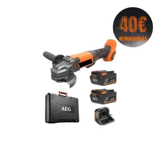 AEG - 18V Grinder 125mm with 2 Batteries & Charger - 4935498406-ODRnoel24 product image