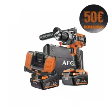AEG - Brushless 18V Percussion Drill with 2 Batteries - 4935464097-ODRnoel24 product image