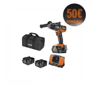 AEG - 18V Brushless Percussion Drill with 2 Batteries - 4935478939-ODRnoel24 product image