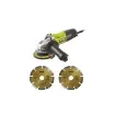 Ryobi - 800W 125mm Angle Grinder with 2 Diamond Discs - 5133002622 product image