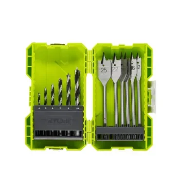 Ryobi - Stackable Shockproof Case with 12 Wood Drilling Accessories - 5132003302 product image