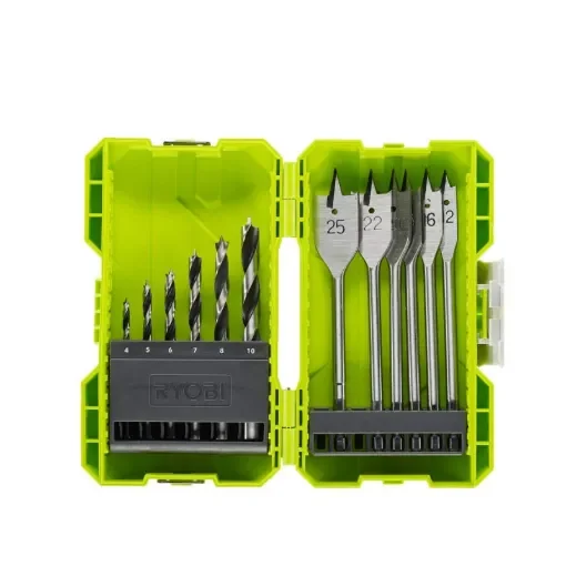 Ryobi - Stackable Shockproof Case with 12 Wood Drilling Accessories - 5132003302 product image