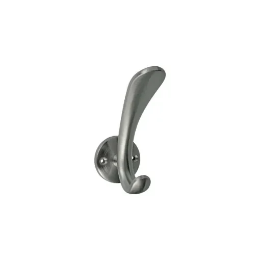 Divers - Curved Hook on Mounting Rose - Stainless Steel Finish - 080707IN product image