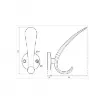Divers - Curved Hook on Mounting Rose - Stainless Steel Finish - 080707IN product image
