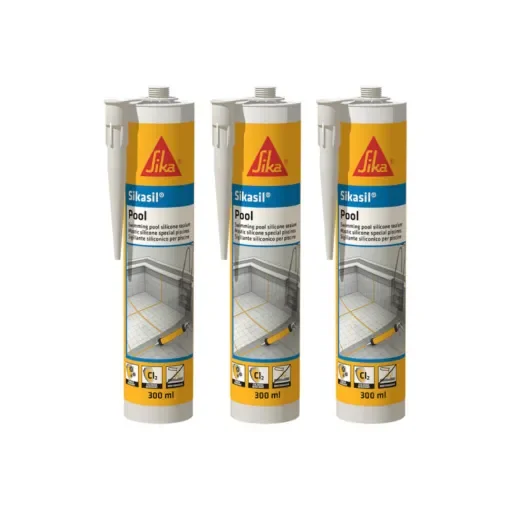 Sika - SIKA Sikasil Pool Silicone Sealant - Transparent - 150296x3 product image