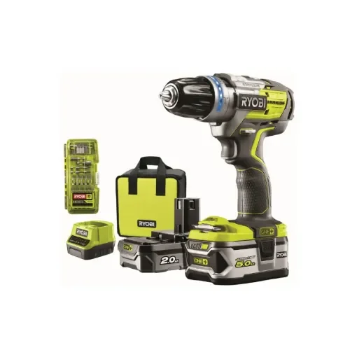 Ryobi - One+ 18V Drill Driver with 2 Batteries & Accessories - 5133004842 product image