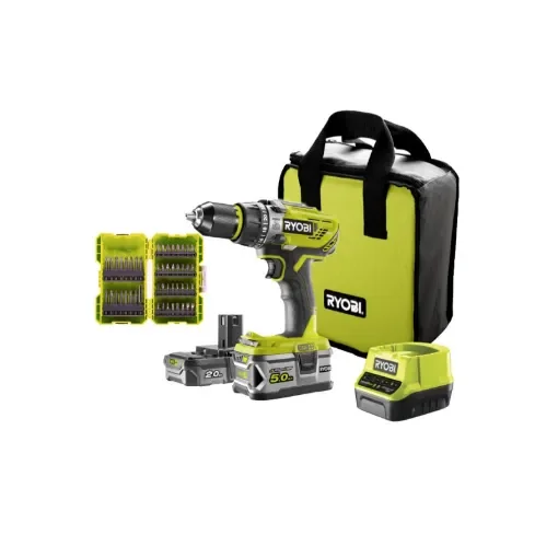 Ryobi - One+ 18V Hammer Drill/Driver with 2 Batteries - 5133004843-obselete product image