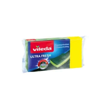 Vileda - Pack of 3 Sponges with Scraper - 77662 product image