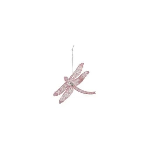 EDM - Set of 2 Shiny Pink Hanging Dragonflies - 72323 product image