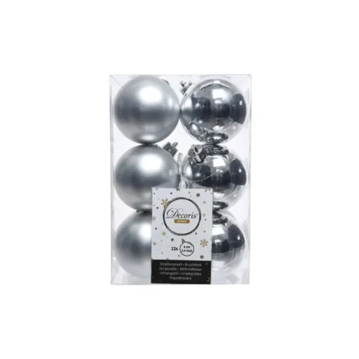 EDM Christmas Baubles Set - Silver - 71870 product image