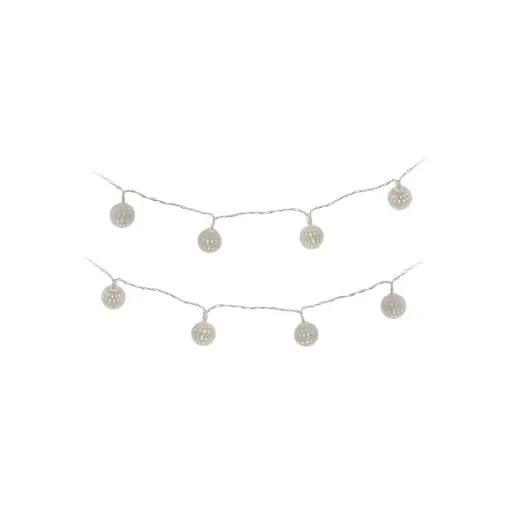 EDM - Fairy Lights Silver Balls - 10 LED Bulbs - 71316 product image