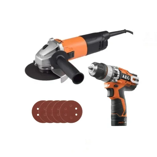 AEG - Electric Grinder 800W & Hammer Drill Kit - 4935451298-4935443964-4932430457 product image