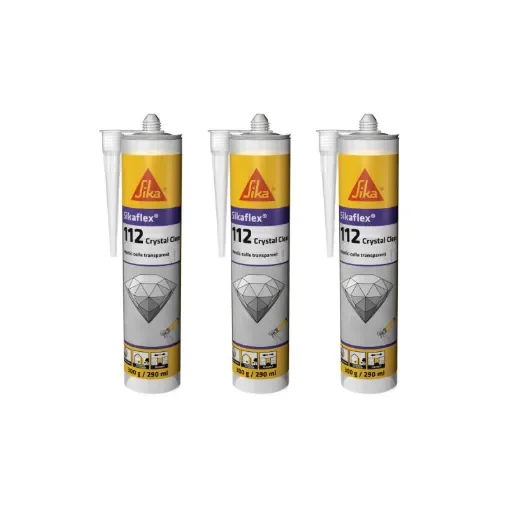Sika - Sikaflex-112 Crystal Clear Sealant - 617930x3 product image