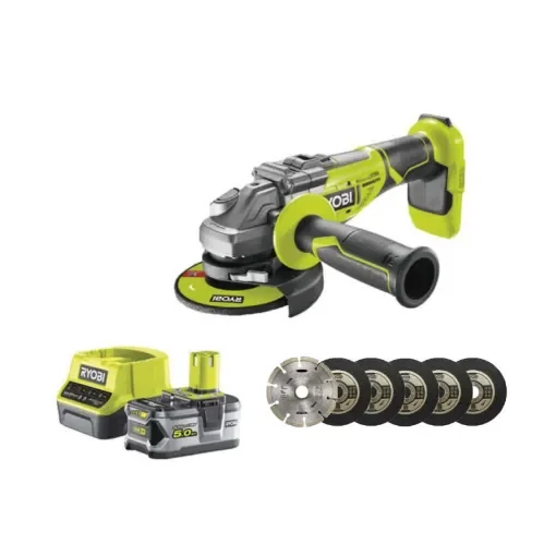 Ryobi - Brushless Angle Grinder 18V One+ R18AG7-0 - 5133002852-5133003366-5132003149 product image